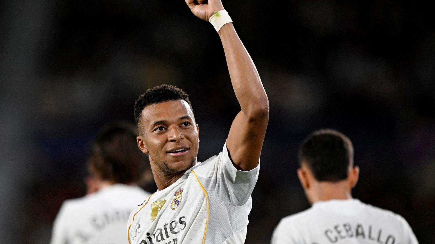 麥巴比梅開二度，協助皇家馬德里4:1大勝利雲特。(路透社)