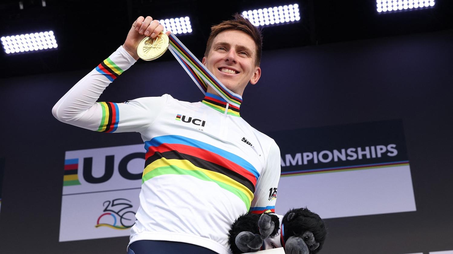 普加卡衞冕世錦賽公路單車冠軍。(路透社)