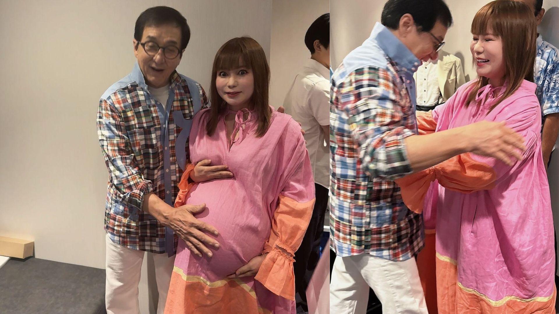 成龍摸中川翔子巨肚賀卸貨在即 網民問雙胞胎爸爸係邊個？