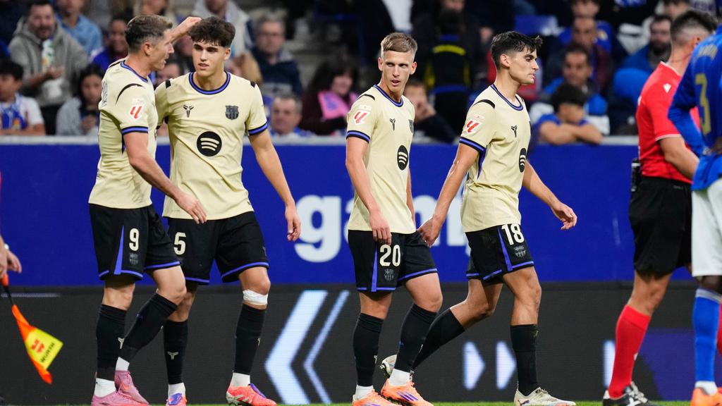 利雲杜夫斯基後備上陣為巴塞隆拿反勝，以3:1擊敗奧維多。(美聯社)