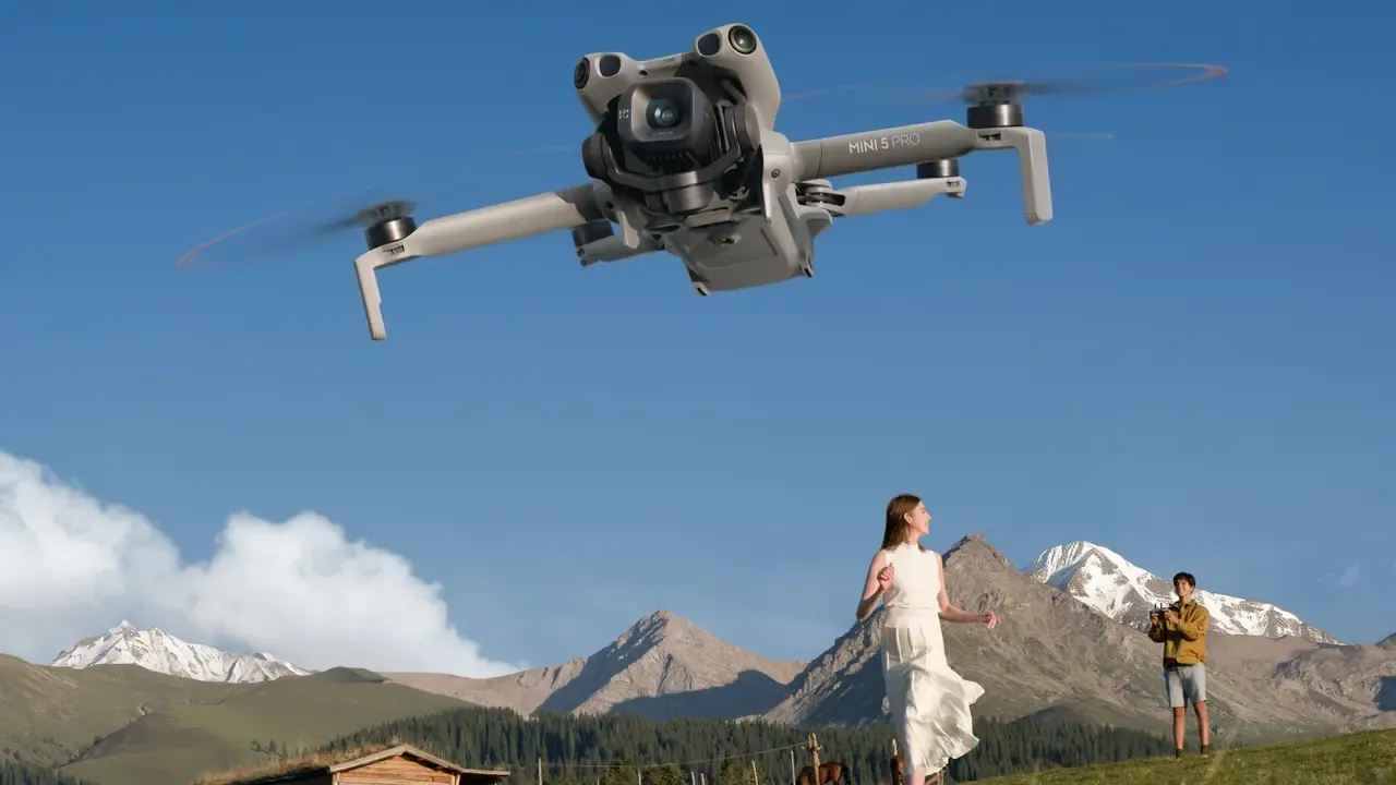 DJI Mini 5 Pro 新款輕量無人機配備1英寸感應器