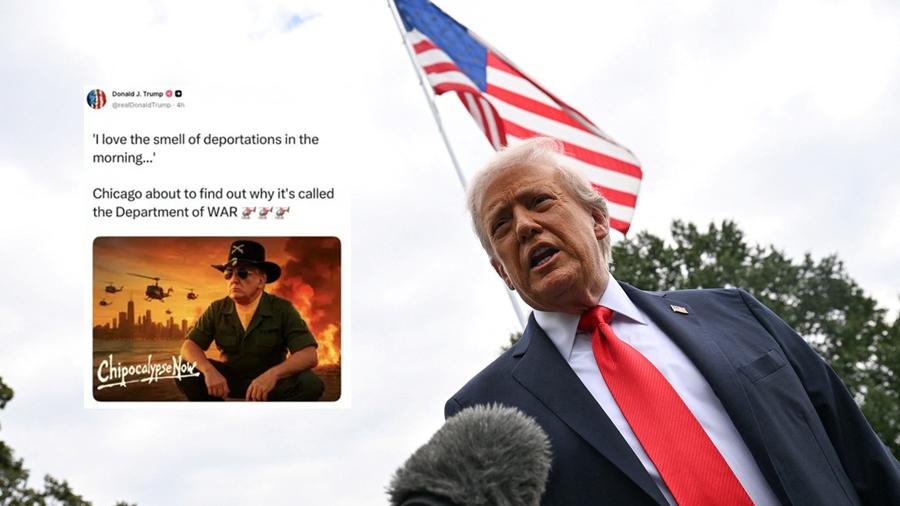 特朗普:無意向芝加哥開戰 威脅讓對方見識「戰爭部」