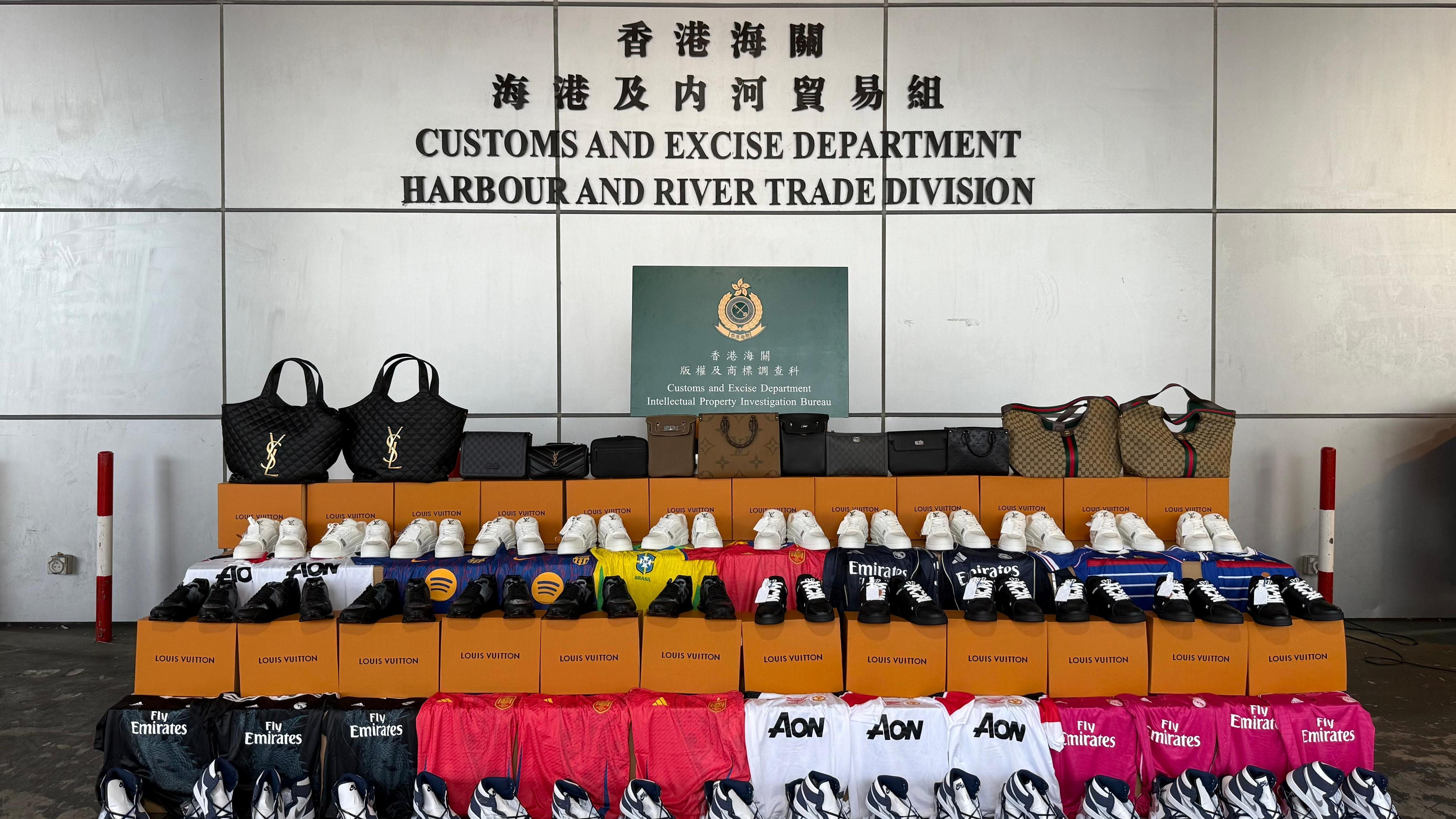 海關抽查內地抵港貨櫃，檢獲約127萬元冒牌貨物