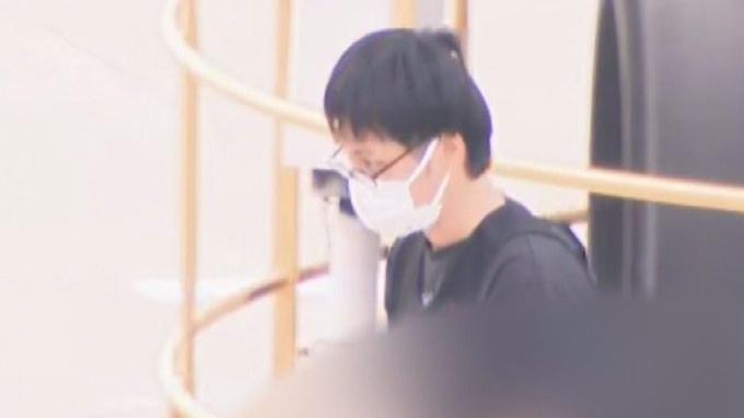 日本教師偷拍群組第5名被捕教師柘野啟輔被捕。(HBC北海道放送)