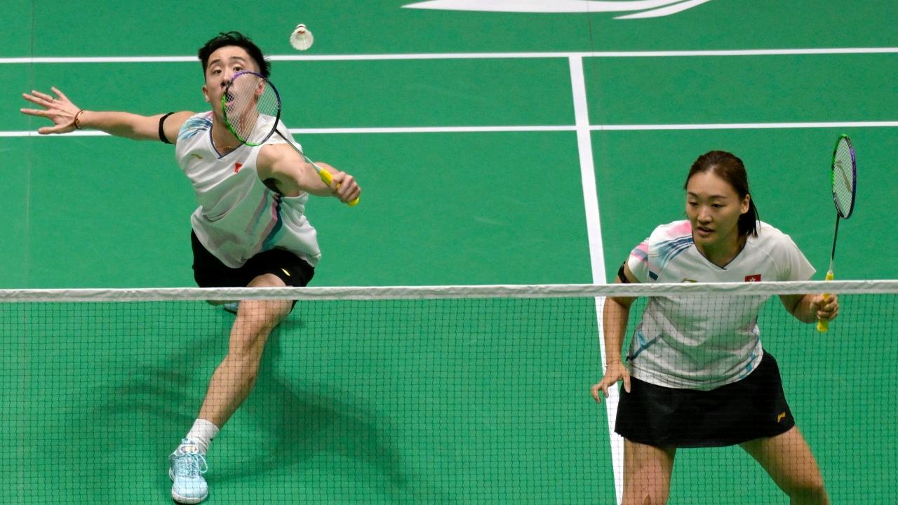 羽毛球｜香港公開賽鄧俊文謝影雪闖8強 成香港隊「獨苗」。（新華社）