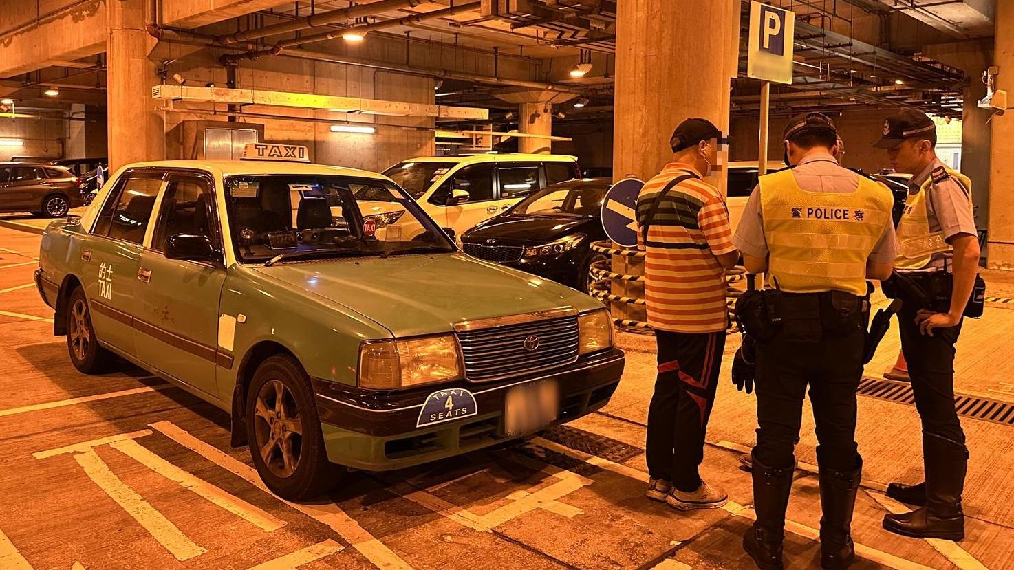 警新界北「放蛇」打擊的士違規  3綠的司機拒載被票控