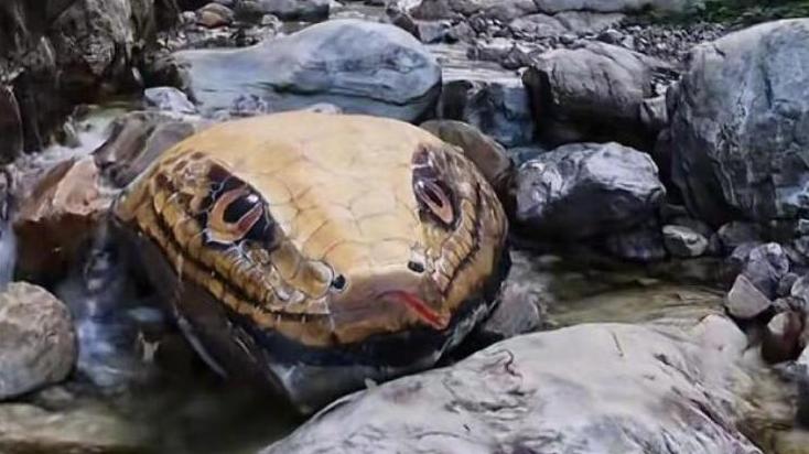 河南「蟒蛇頭」嚇親遊客　工作人員接投訴緊急覆蓋