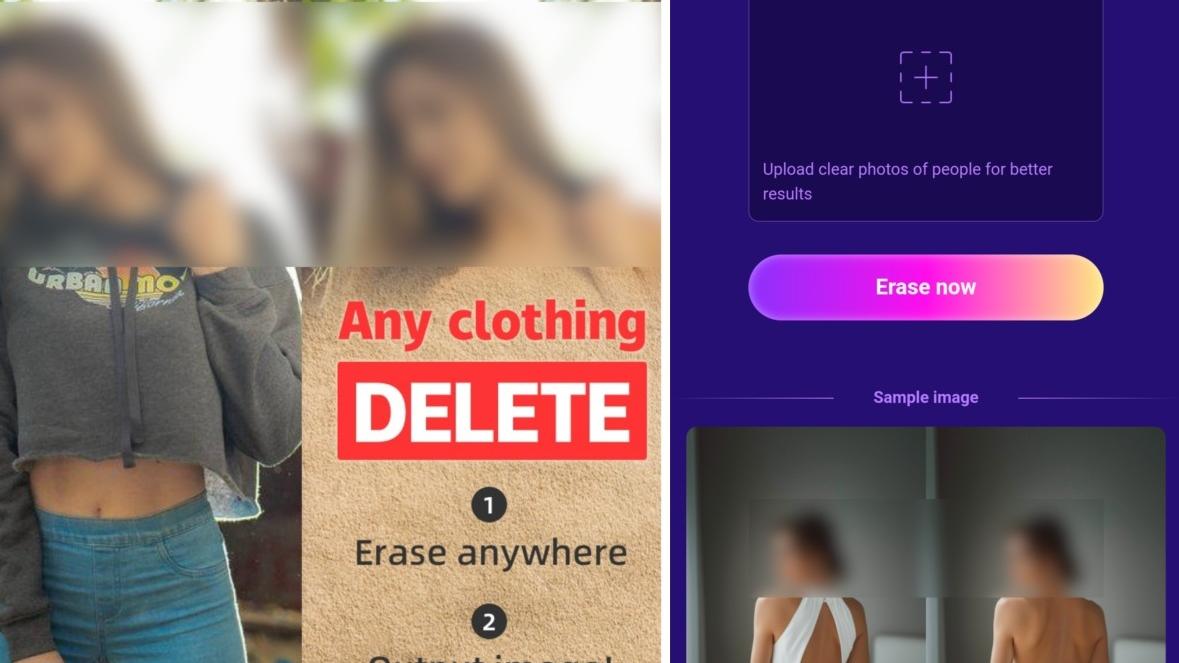 社交網充斥以AI科技脫掉人像衣服或產生色情影像的應用程式。(互聯網)