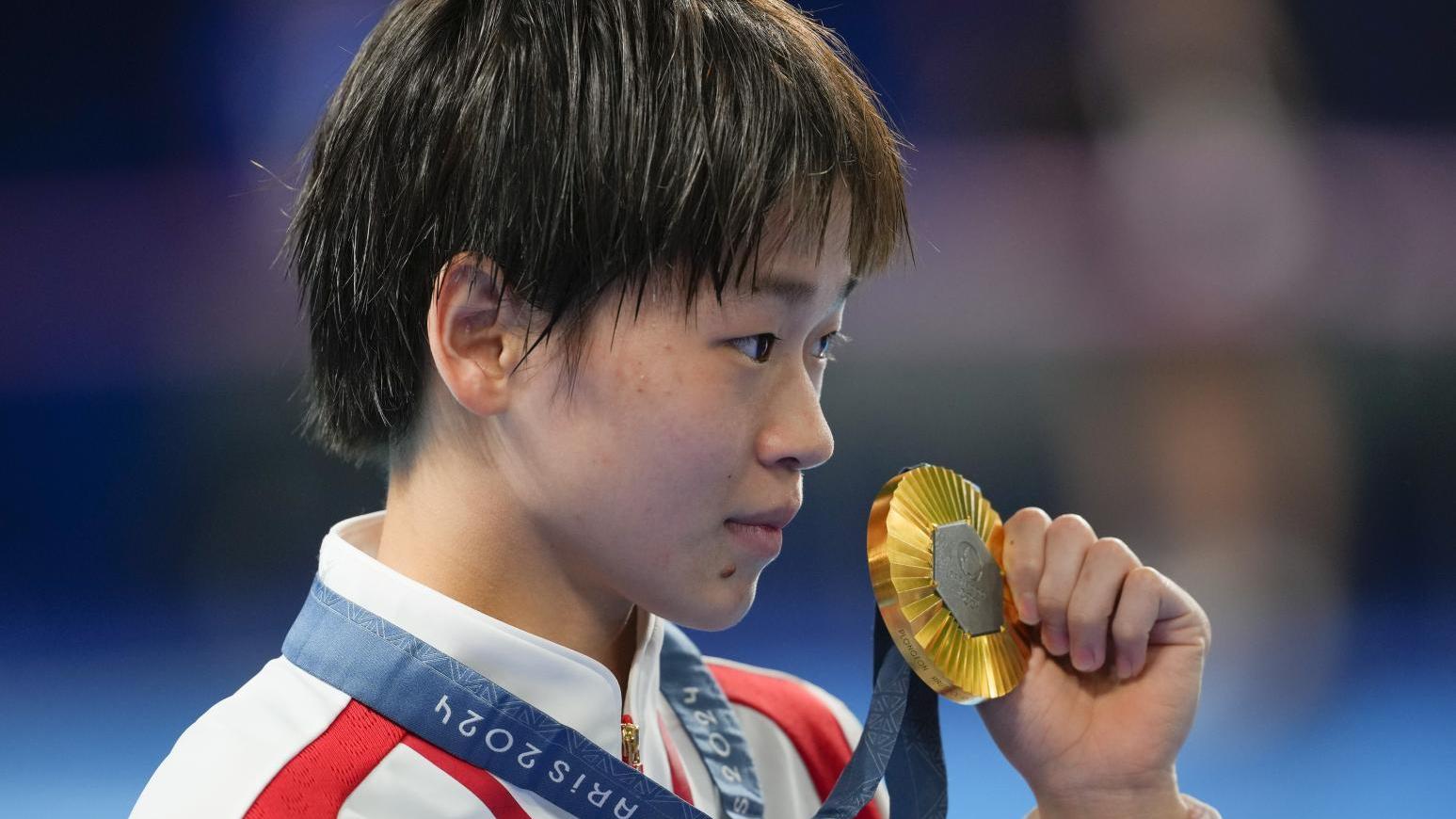 中國跳水奧運冠軍全紅嬋因傷連續缺席兩場賽事。（資料照／美聯社）