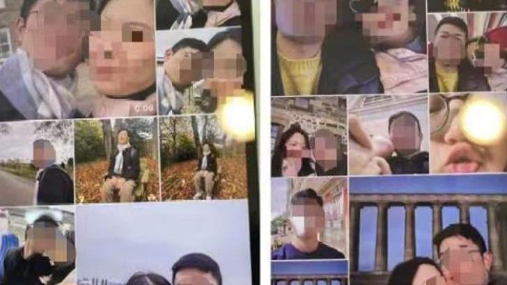 張男曝光多張照片，顯示妻子與黃男多次親密出遊。（圖/翻攝新浪微博）