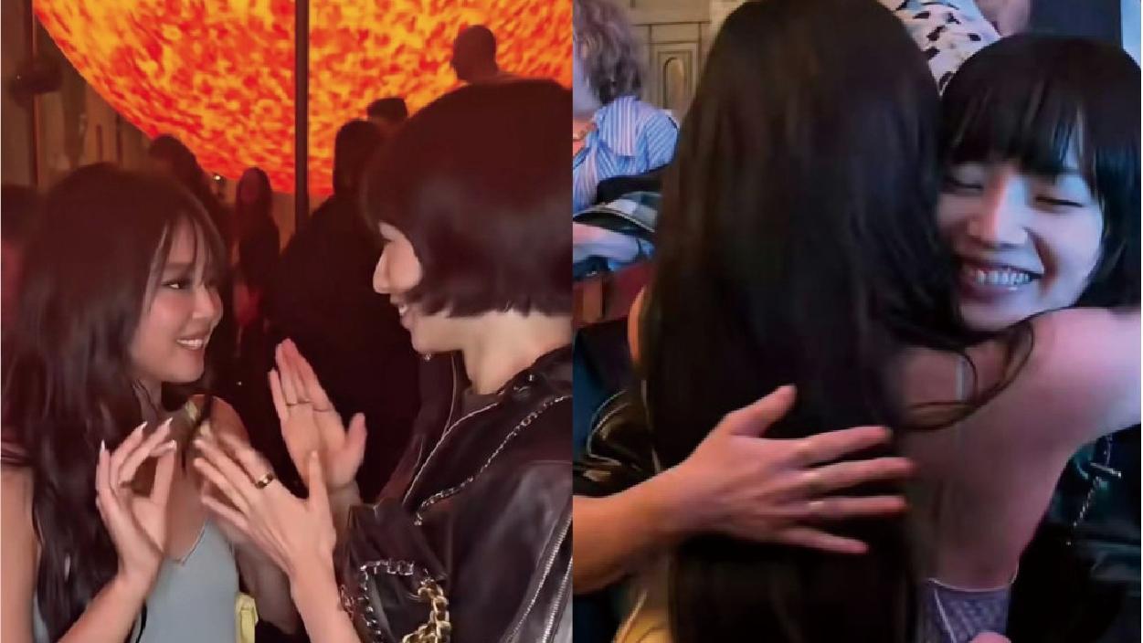 Jennie小松菜奈巴黎CHANEL騷暖心擁抱  兩人均與GD傳過緋聞