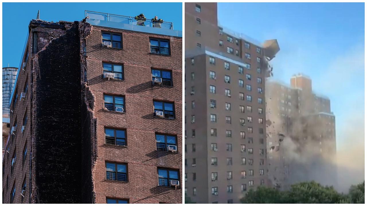 紐約住宅大廈局部倒塌，未有傷亡報告。