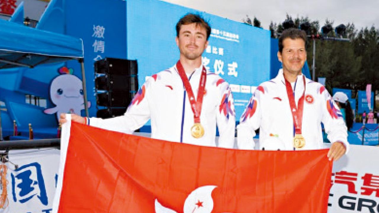 十五運會港隊第一金 貝俊龍帆船賽封王