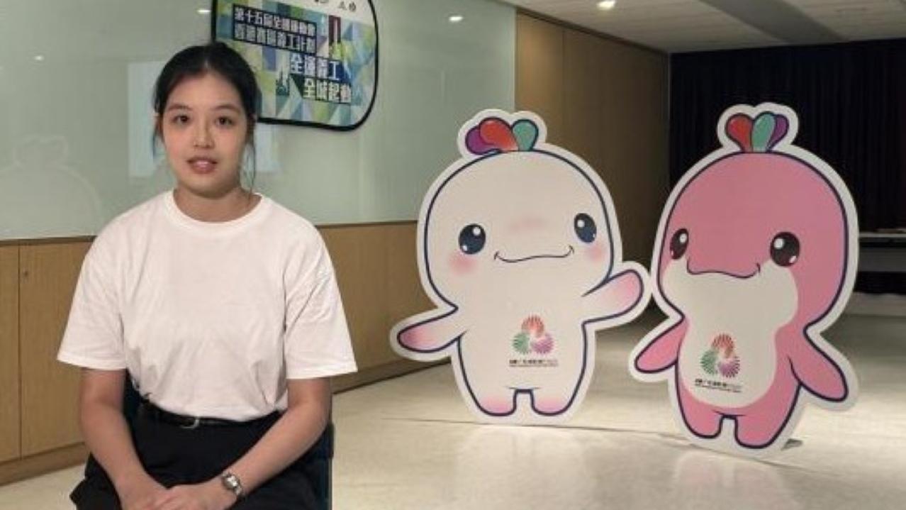 十五運會｜香港賽區75人任禮儀助理　步姿表情均有標準要求。（港台圖片）