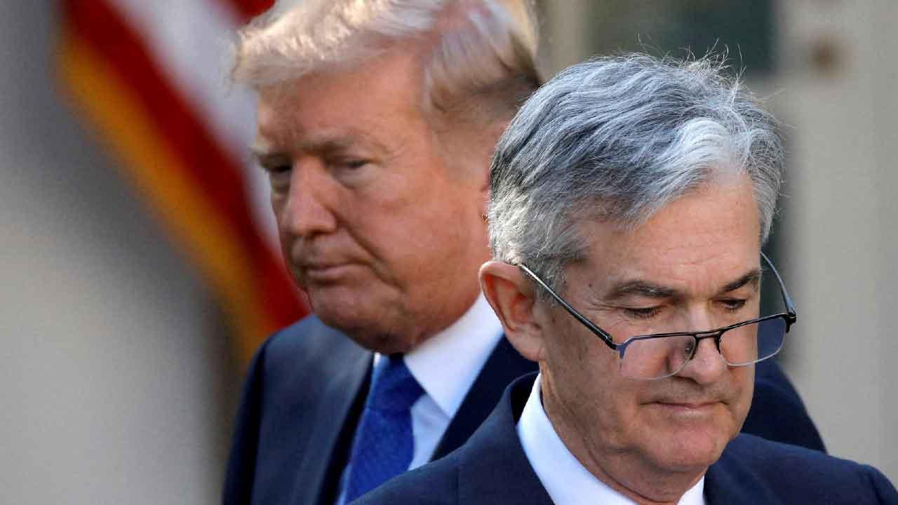 鮑威爾與特朗普。(資料圖片)