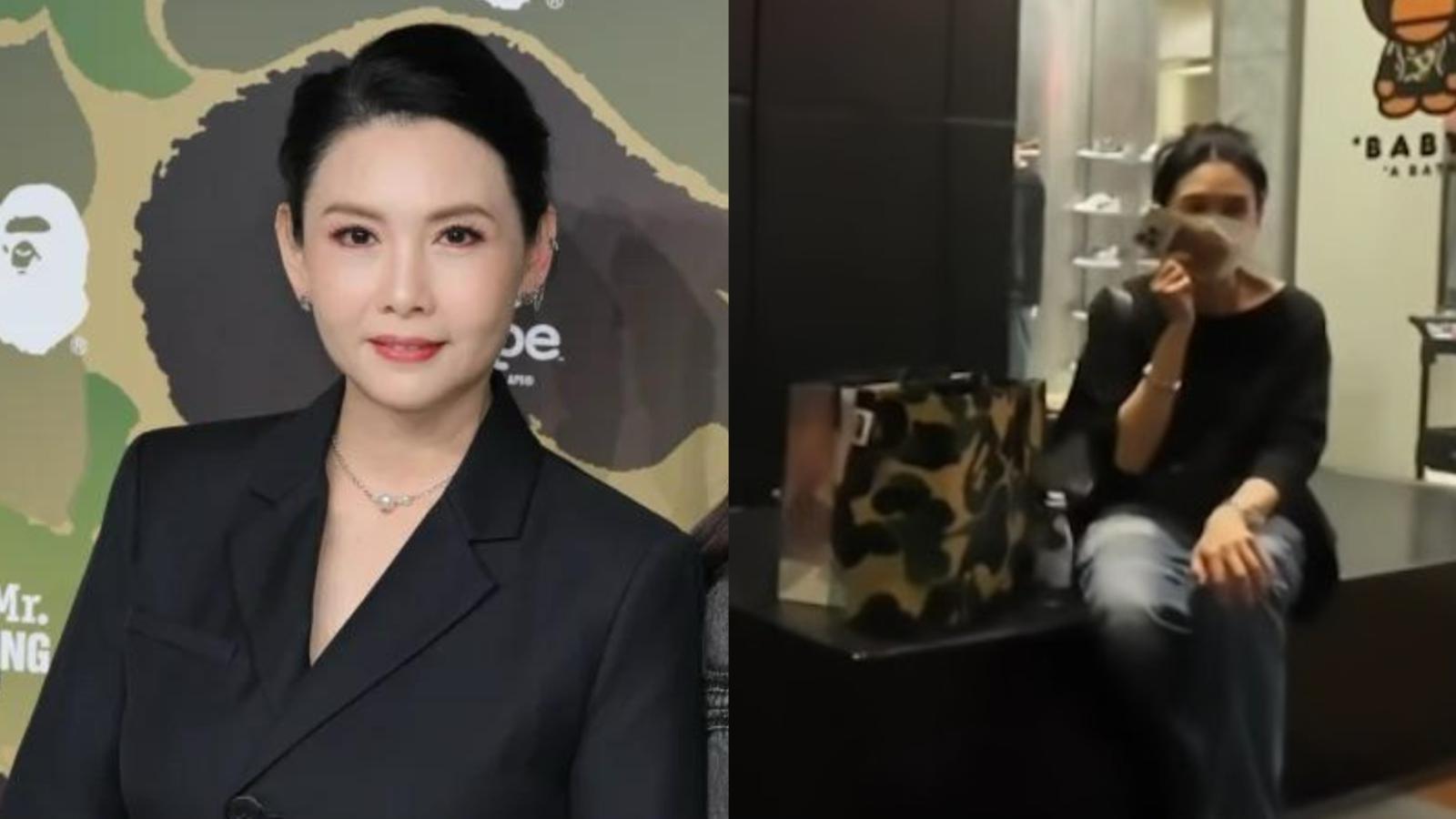 邱淑貞被直擊單拖現身銅鑼灣 淡出娛樂圈多年難掩星味