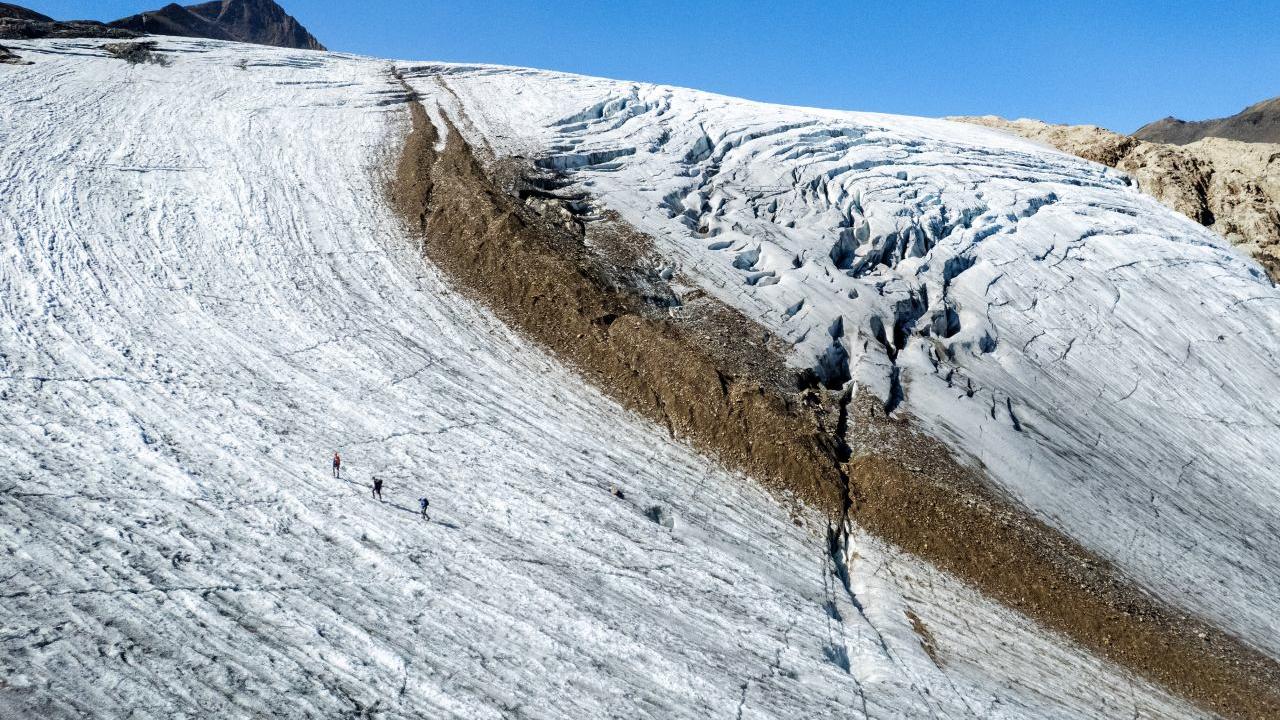 瑞士冰川今年萎縮3%創史上第四大紀錄　專家︰人為造成的全球暖化，圖為瑞士上戈姆斯（Obergoms）。（路透）