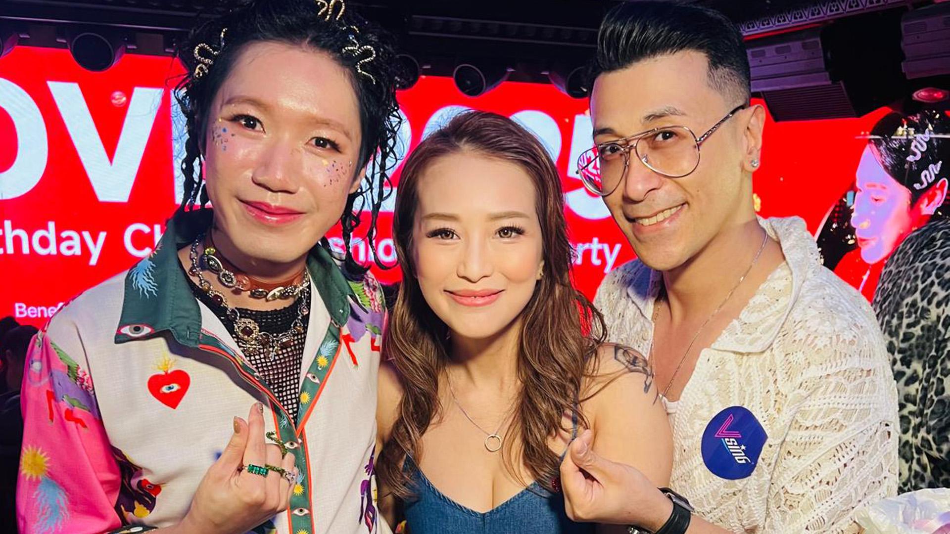 林雅詩偕四眼男現身許嘉浩生日派對 吊派deep V晒美好身材