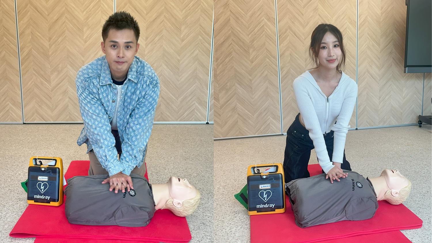 香港東北扶輪社「心肺復甦法及去顫法教育計劃」10周年 何廣沛、詹天文親身體驗急救課程