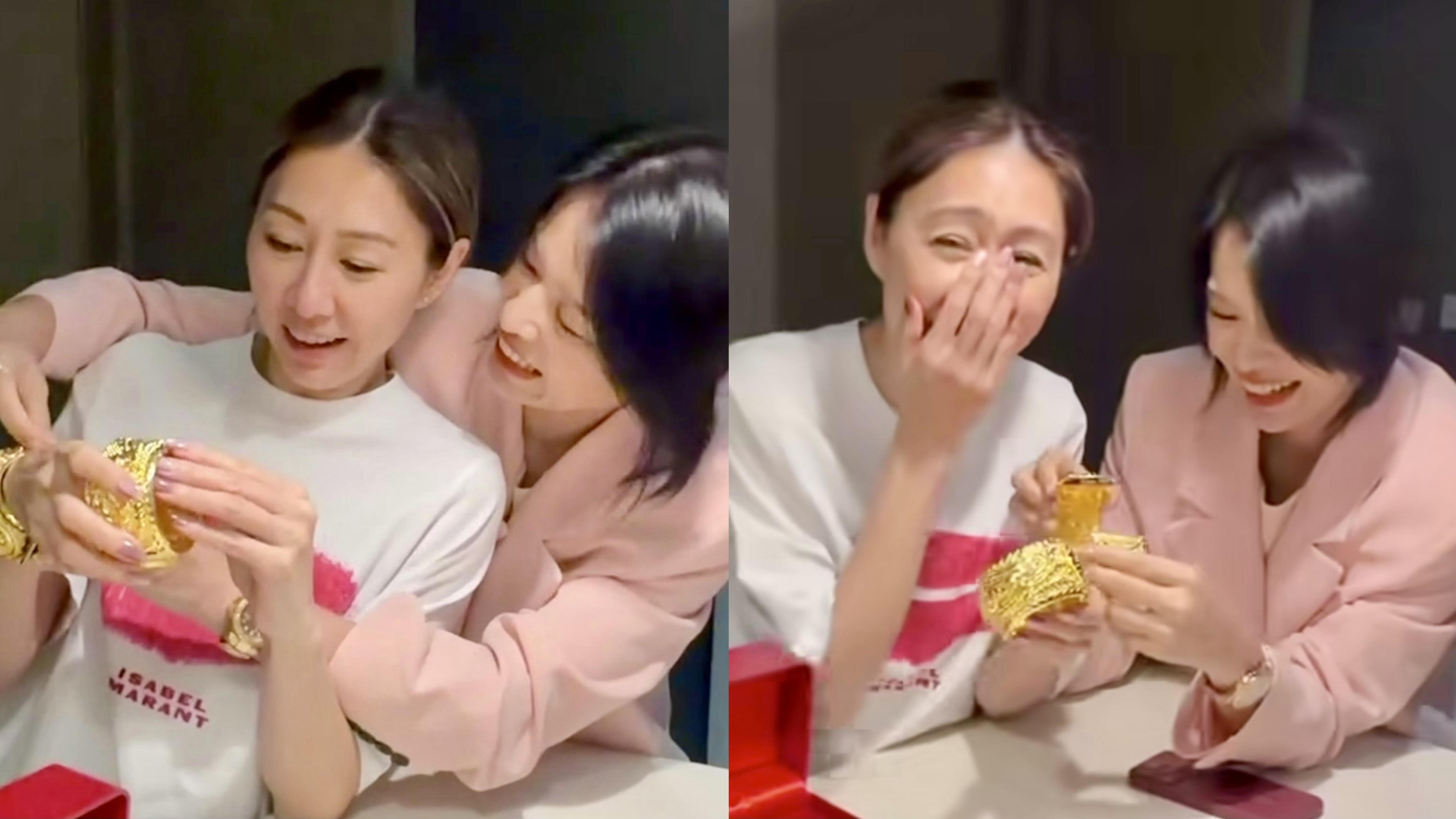 胡定欣獲胡杏兒送巨型龍鳳鈪 笑言金價幾高都唔賣