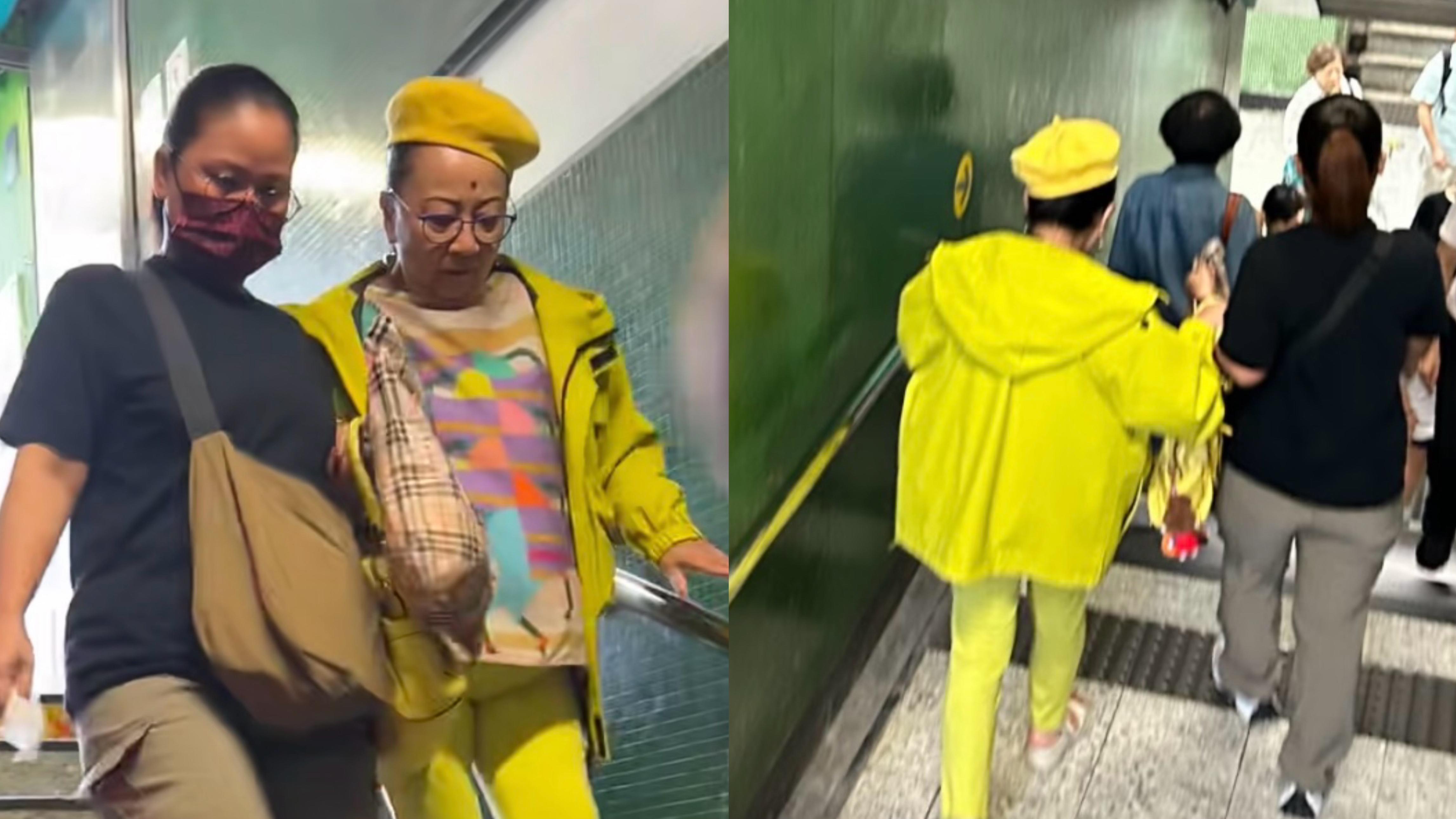 薛家燕一身螢光黃打扮貼地撘港鐵 曾傳身家達2億港元