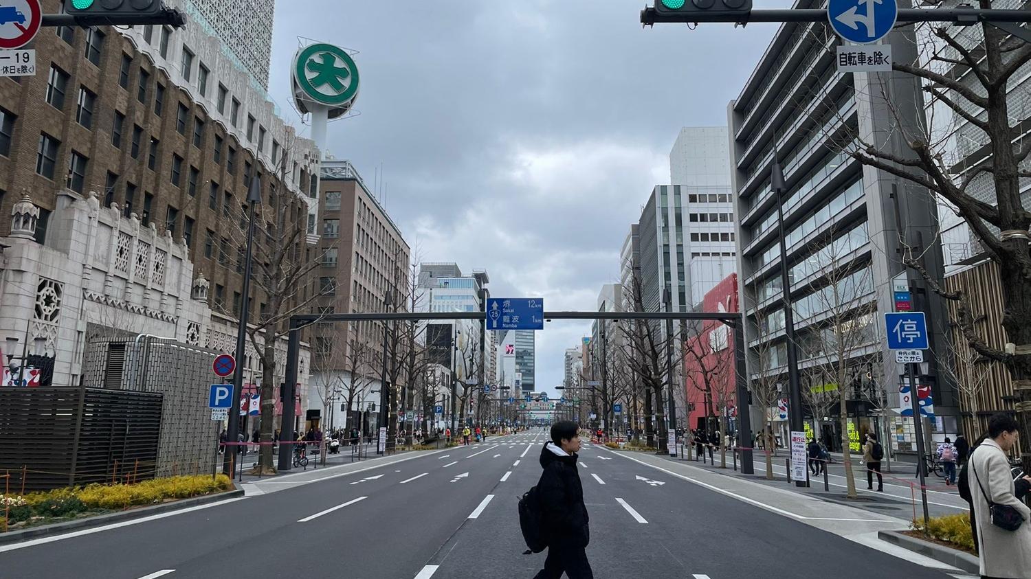 大阪御堂筋。(《am730》記者攝)