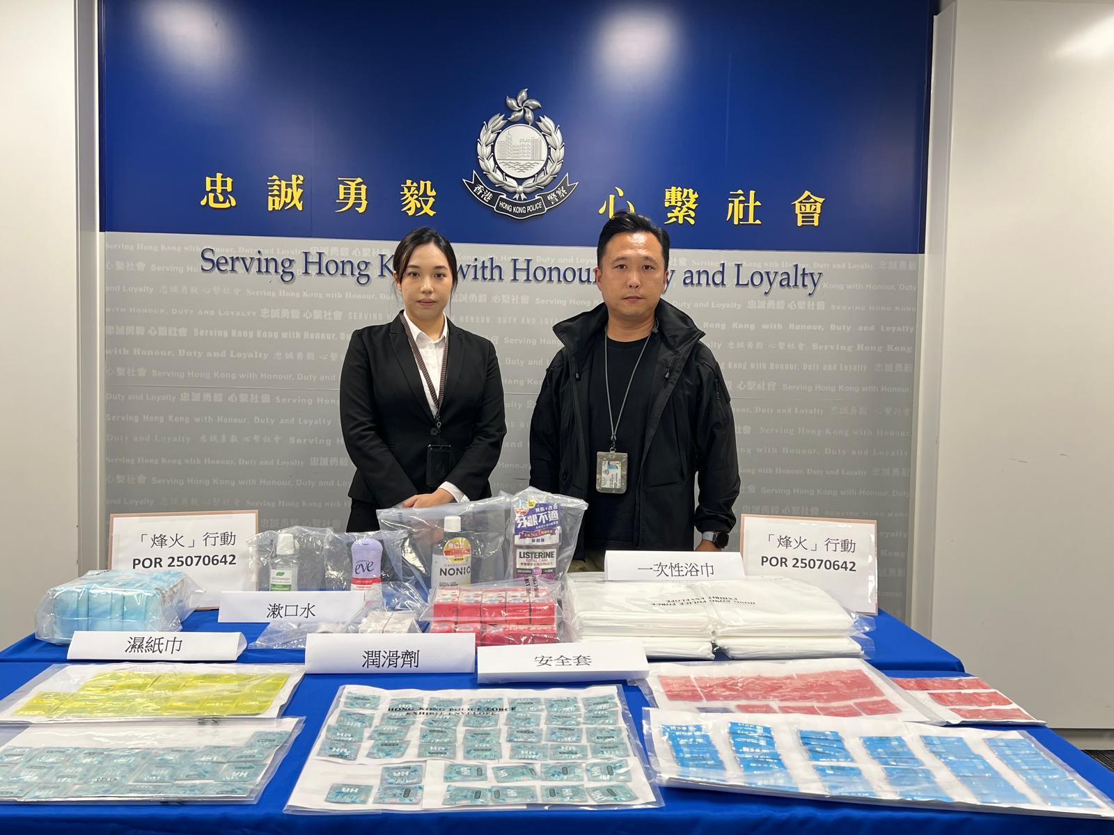 警油尖區掃黃拘30男女包括兩嫖客，最老70歲。