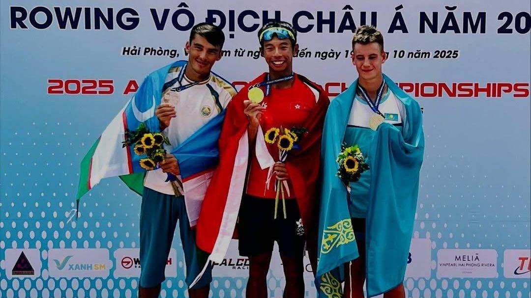 賽艇｜亞錦賽首日香港隊1金2銅 趙顯臻單人雙槳稱王為戰全運壯行色