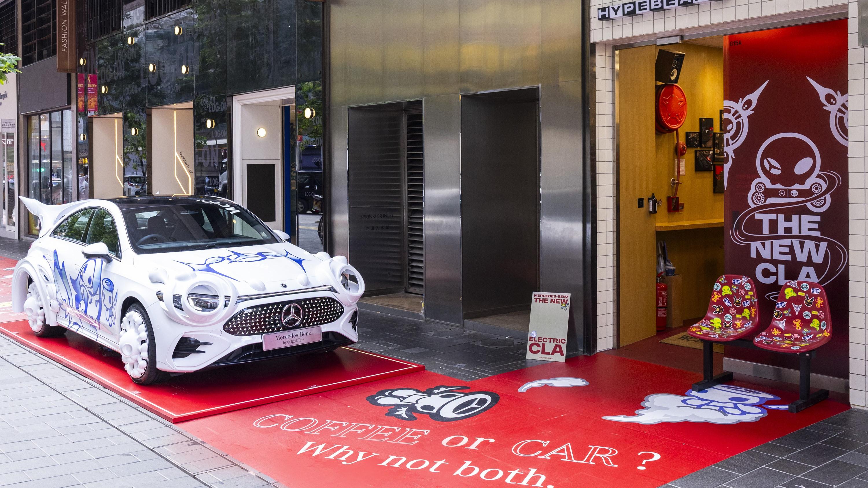 平治純電動CLA銅鑼灣街頭展覽　特設主題咖啡店、周末表演