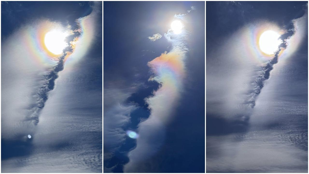 香港驚現七色彩雲 天文台：因雲層水滴產生繞射形成