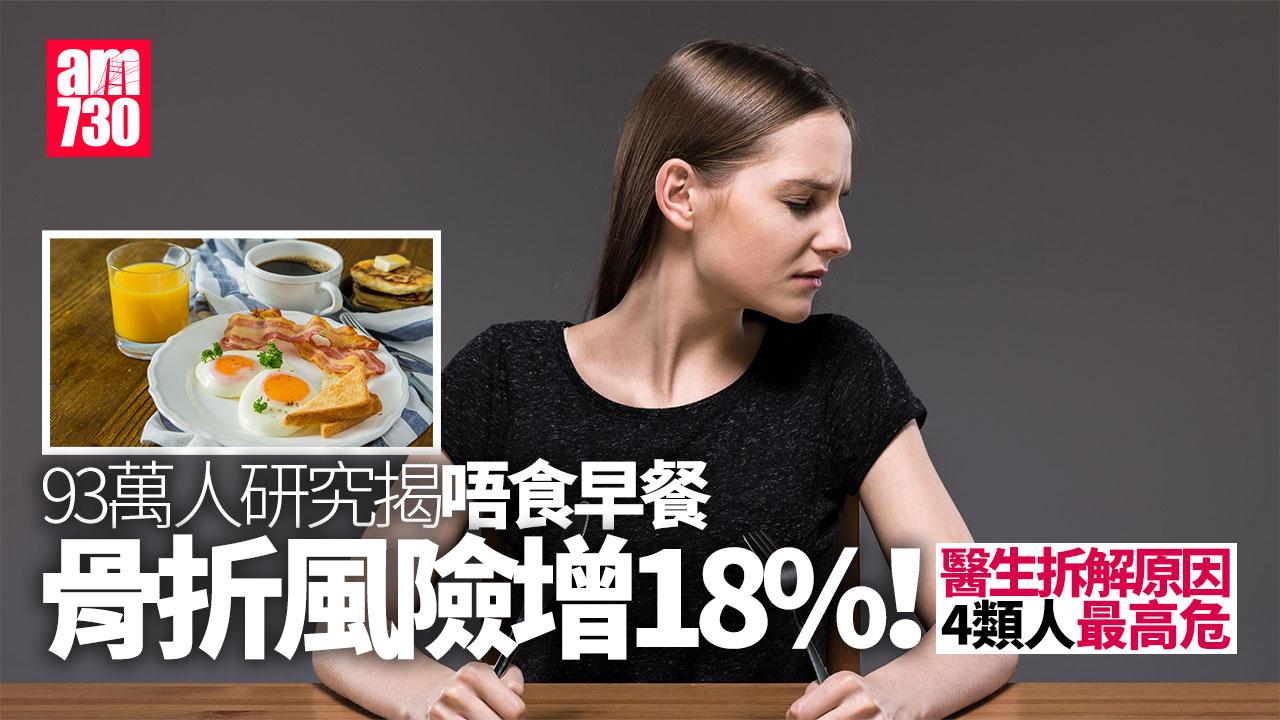 骨折 早餐 不吃早餐 飲食不定時 三餐不定時 脊椎骨折 髖部骨折