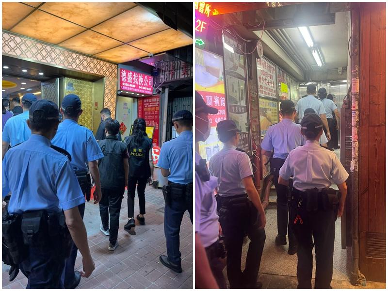 警旺角反罪惡搜多個處所，搗釣魚機賭檔拘3人。(警方圖片)