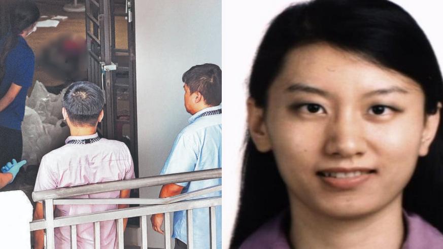 警方接報到組屋單位調查，發現47歲徐娜(Xu Na，音譯，右圖)倒斃客廳。(互聯網)