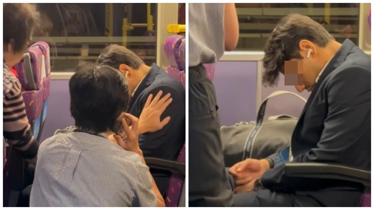 巴士車長拍不醒外籍西裝男，救護員到場證虛驚一場。(FB/西環變幻時)