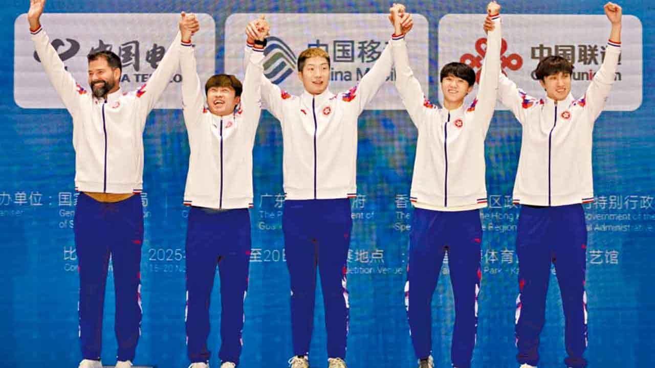全運會｜男花港隊團體賽全運奪金創歷史 張家朗：美滿的一夜