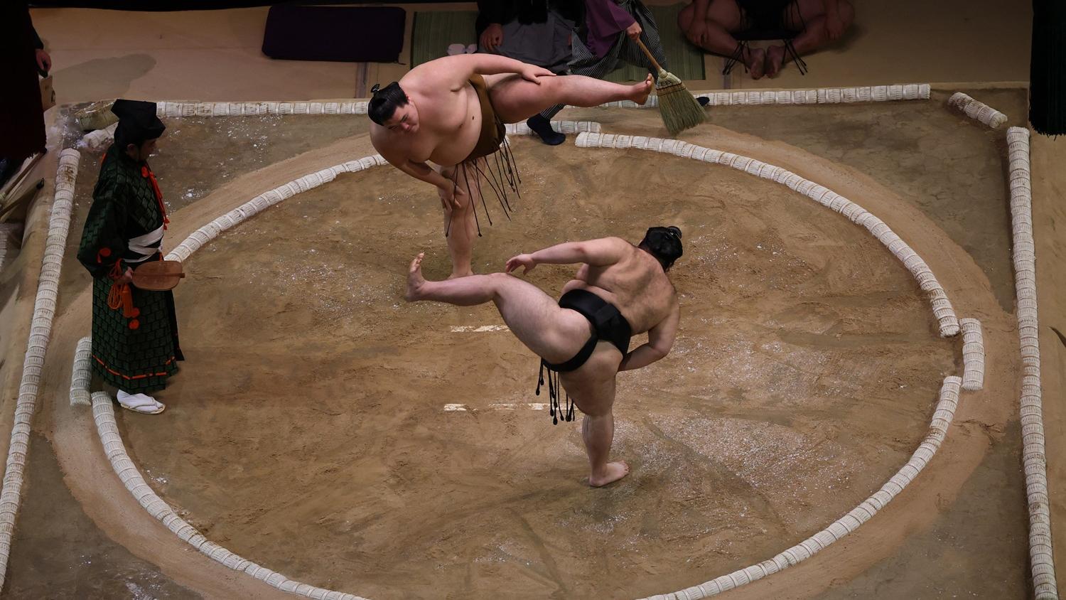 倫敦舉行的大相撲。(路透社)