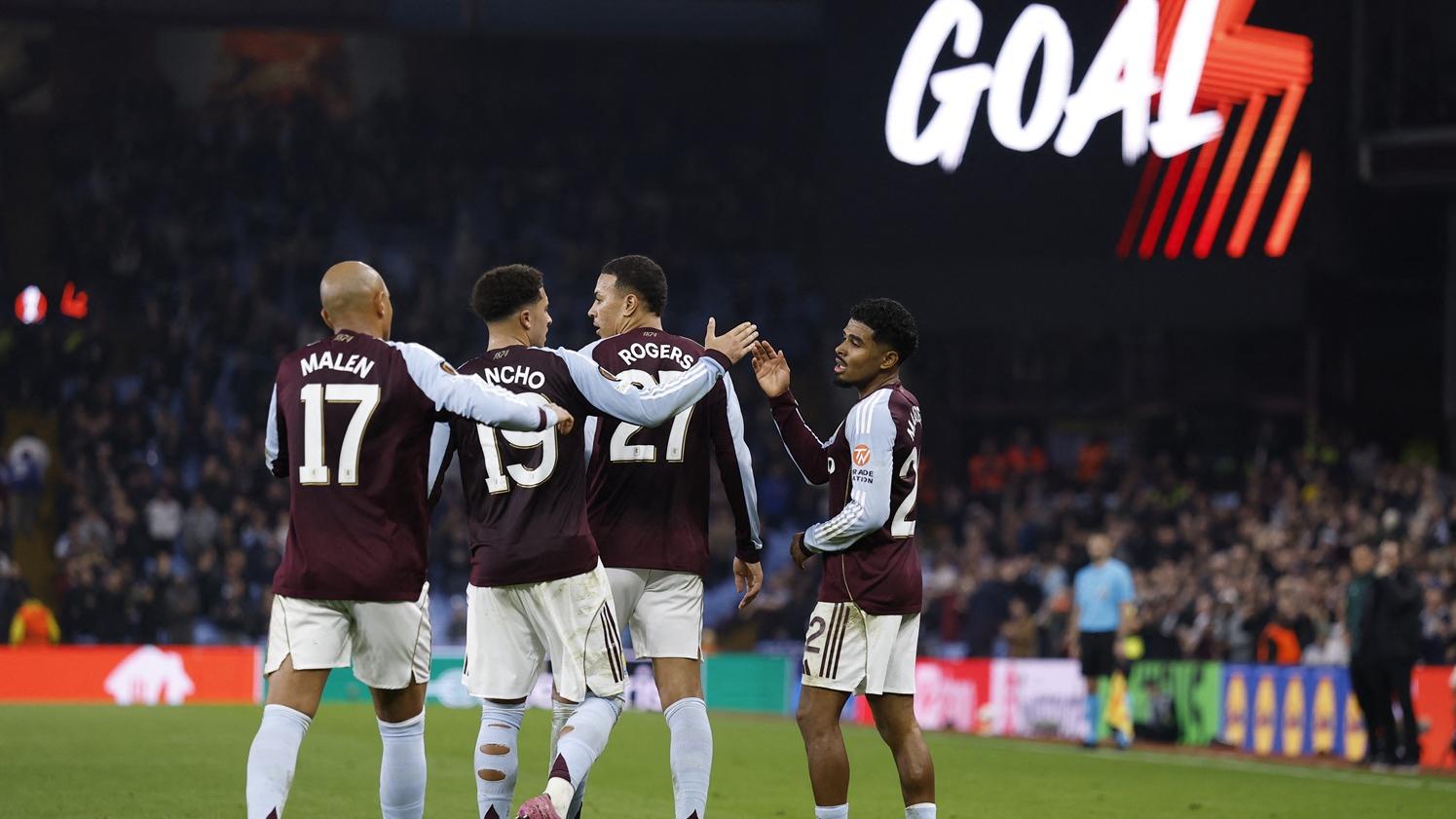 阿士東維拉主場2:0贏特拉維夫馬卡比。(路透社)