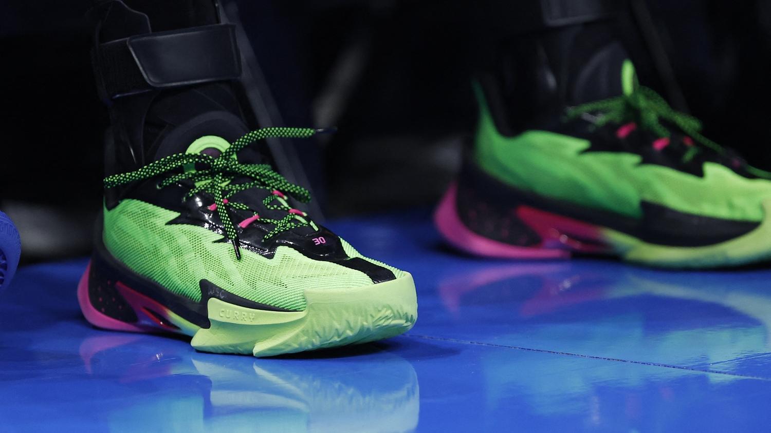 Under Armour為居里而設的籃球鞋。(路透社)