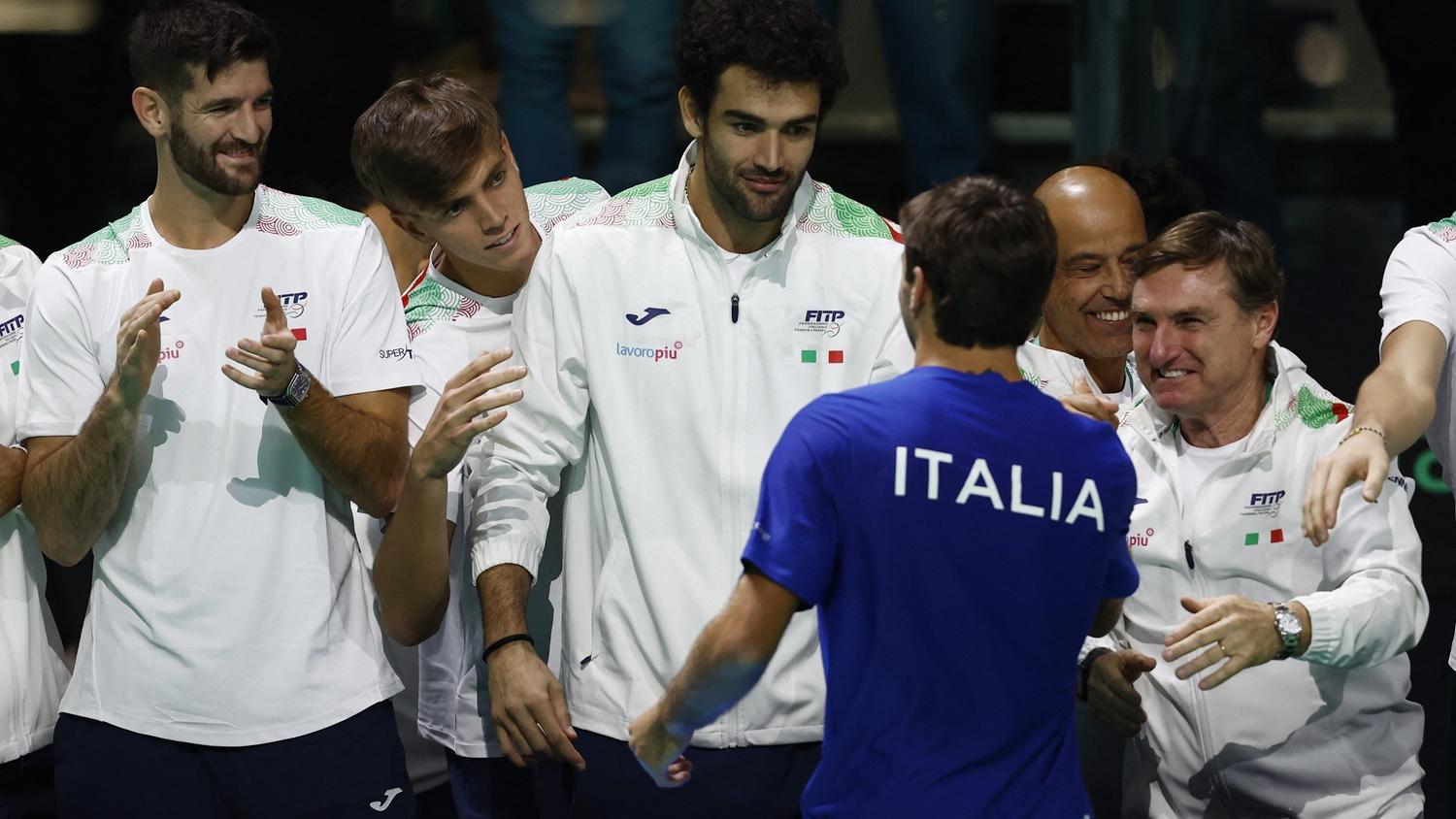 意大利在台維斯盃晉級四強。(路透社)