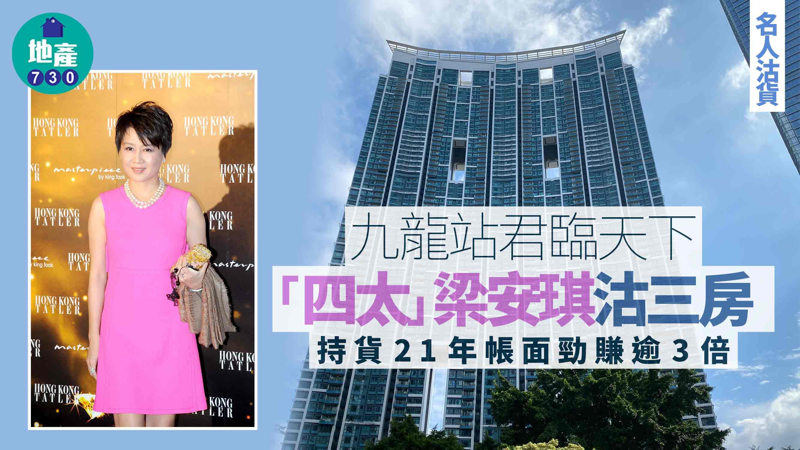 「四太」梁安琪沽九龍站君臨天下三房戶 持貨21年勁賺逾3倍｜名人沽貨