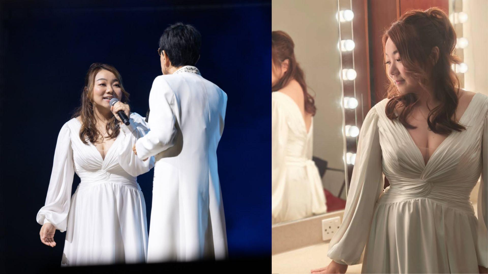 黃博罕有賣大包 性感Deep V造型站台曬事業線