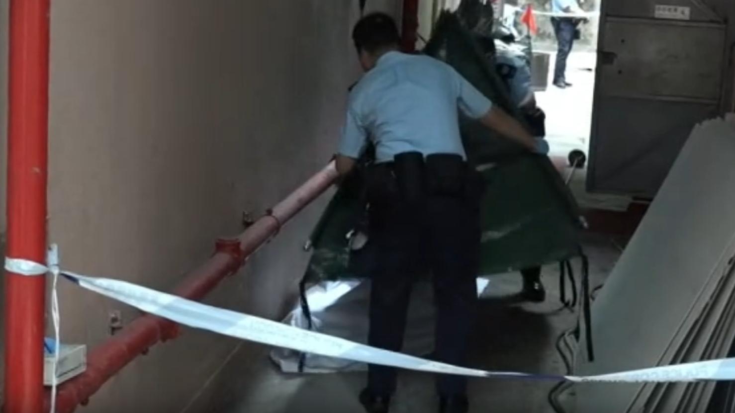 旺角發生懷疑工業意外。（now新聞截圖）