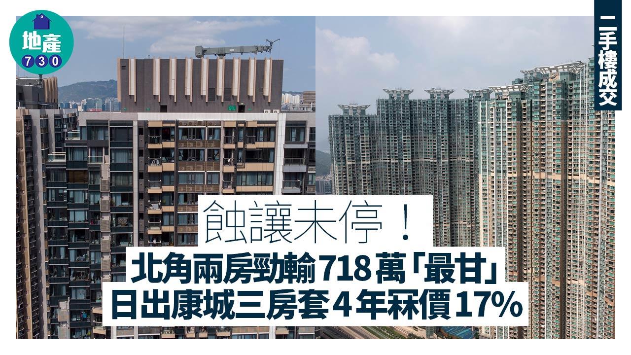 蝕讓未停！北角兩房勁輸718萬「最甘」 日出康城三房套4年冧價17%｜二手樓成交