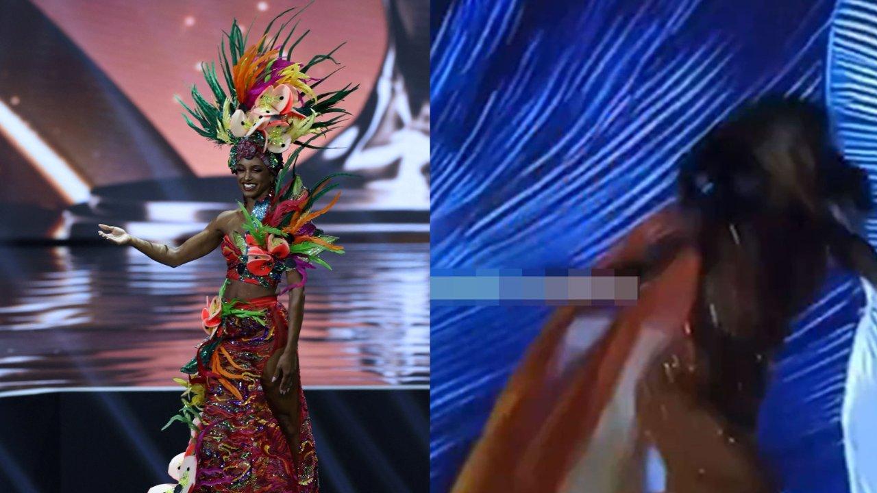 環球小姐2025｜牙買加佳麗叉錯腳跌落台　擔架抬離場送院（有片）