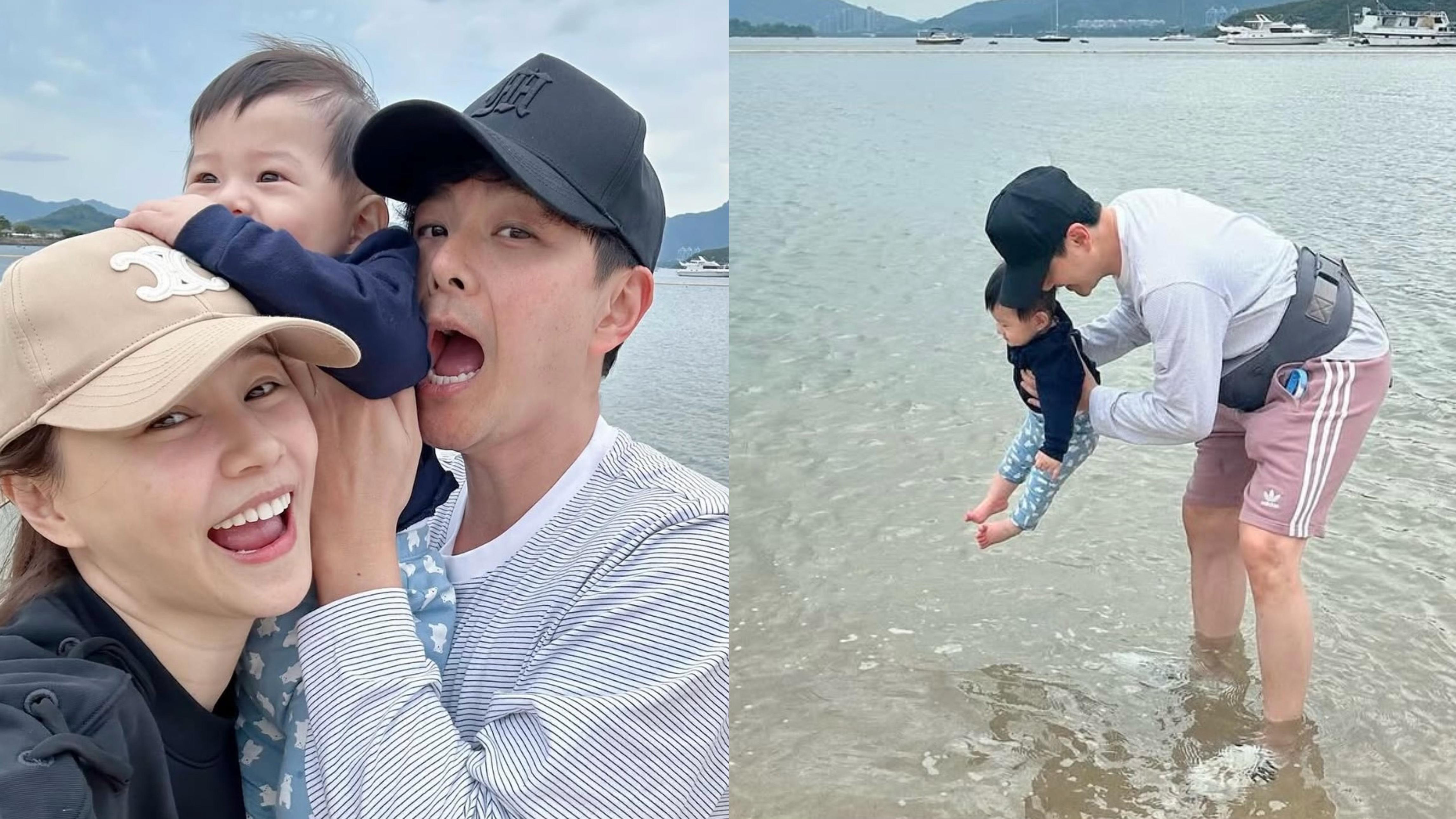 蕭正楠帶兒子去沙灘玩父愛氾濫 自認3贏曬幸福