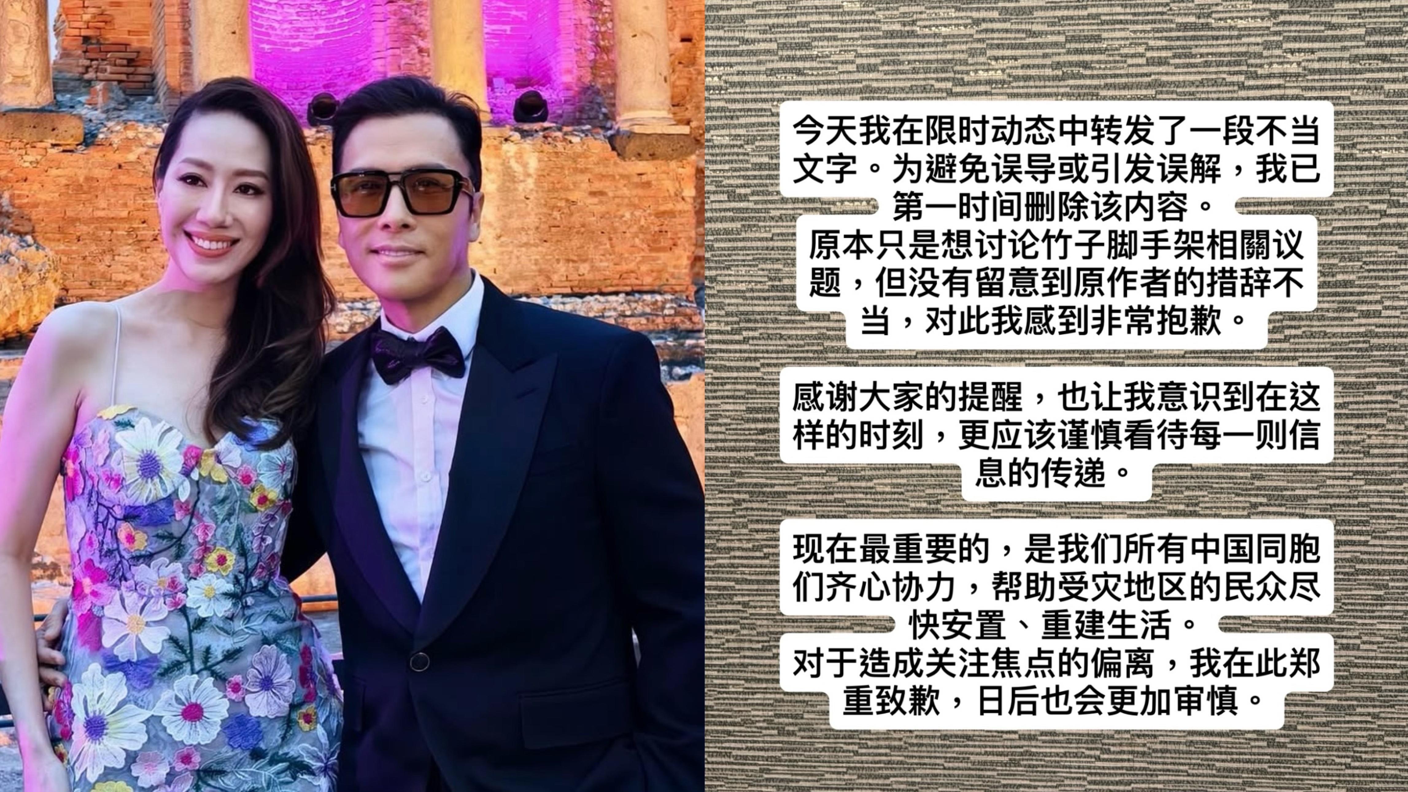 大埔宏福苑五級火｜汪詩詩批中國製易燃防護網惹禍 老公甄子丹即捐100萬救災