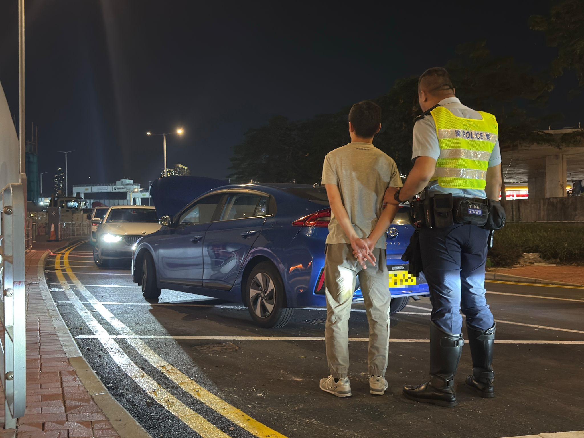 警東九龍打擊危駕超速拘4人，一車將軍澳隧道時速170公里狂飆。(警方圖片)