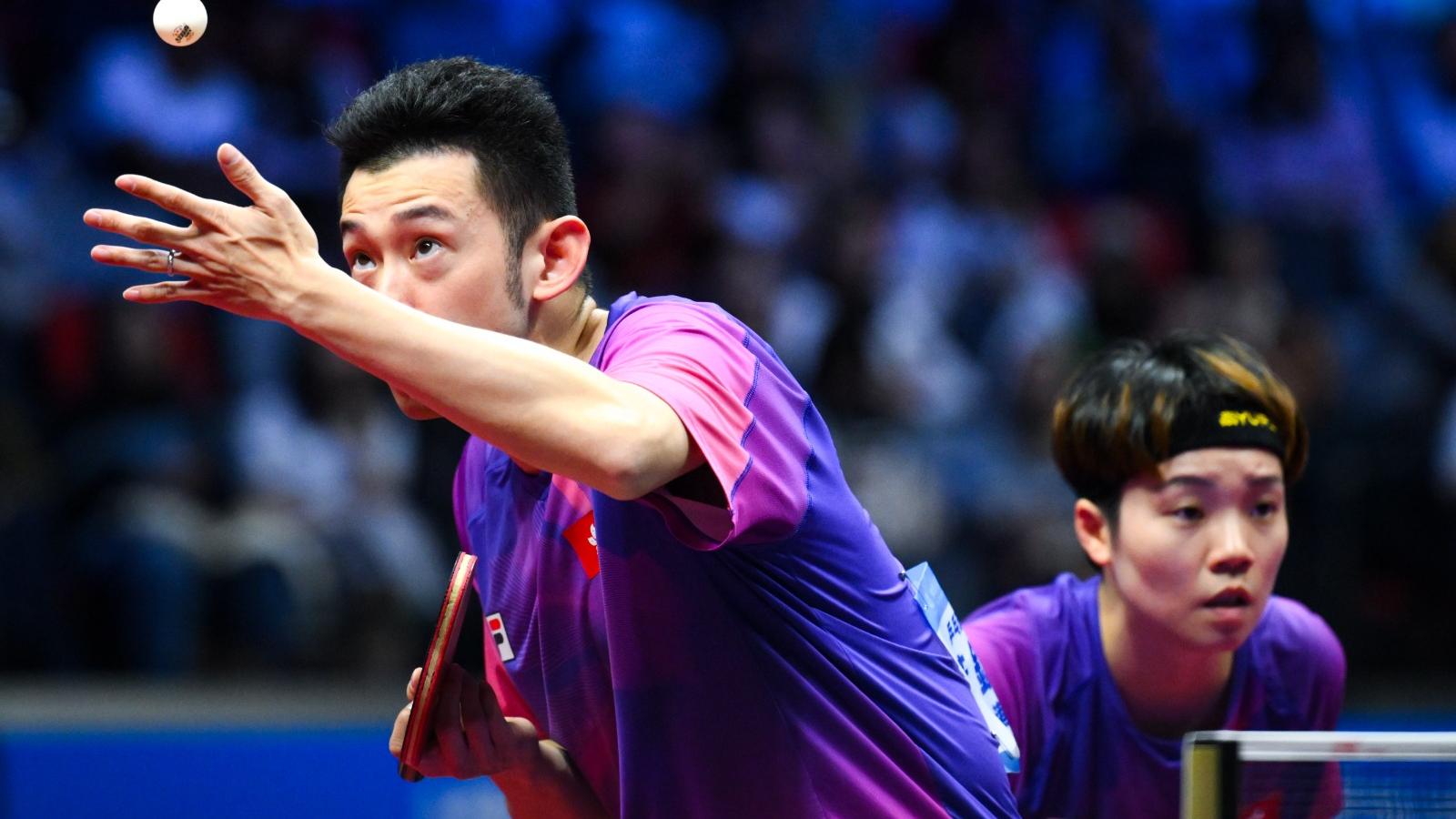 全運會｜黃鎮廷/杜凱琹不敵遼寧組合　乒乓混雙8強止步。（新華社）