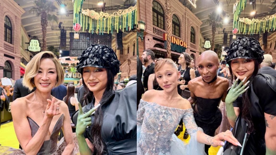 魔法壞女巫2｜Marf化身壞女巫現身新加坡首映  與Ariana同 Cynthia 楊紫瓊夢幻同框