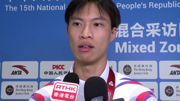 何思朗賽後表示，決賽發揮不好，感到不開心。